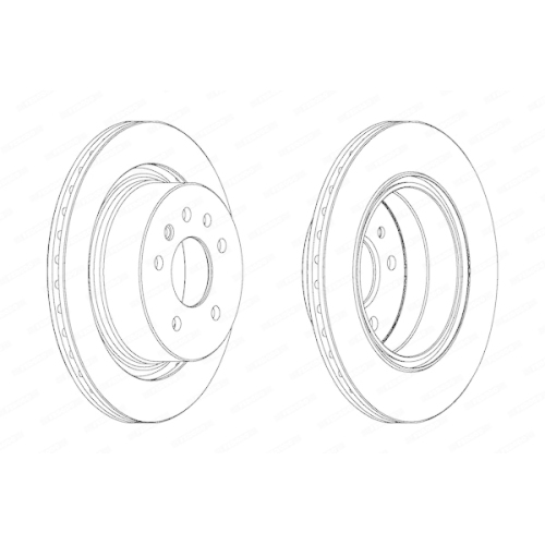 Ferodo 2X Bremsscheibe Hinterachse Premier f&uuml;r Opel Vauxhall