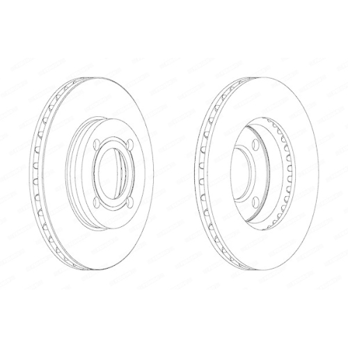 Bremsscheibe Ferodo DDF193 Premier f&uuml;r Audi VW Vag Vorderachse