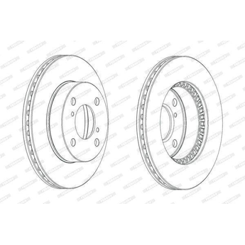 Bremsscheibe Ferodo DDF1960C Premier f&uuml;r Nissan Suzuki Vorderachse