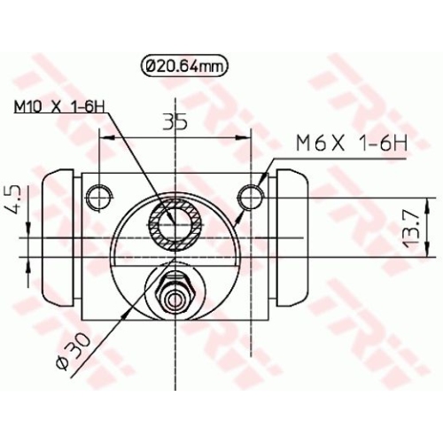 Radbremszylinder Trw BWF321 f&uuml;r Toyota Vauxhall Chrysler Citro&euml;n Daihatsu Fiat