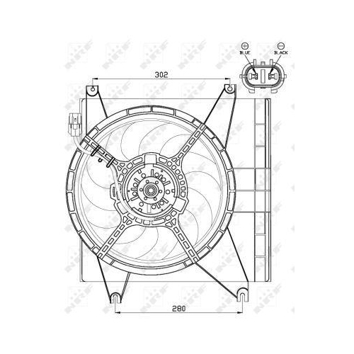 L&uuml;fter Motork&uuml;hlung Nrf 47547 f&uuml;r Hyundai
