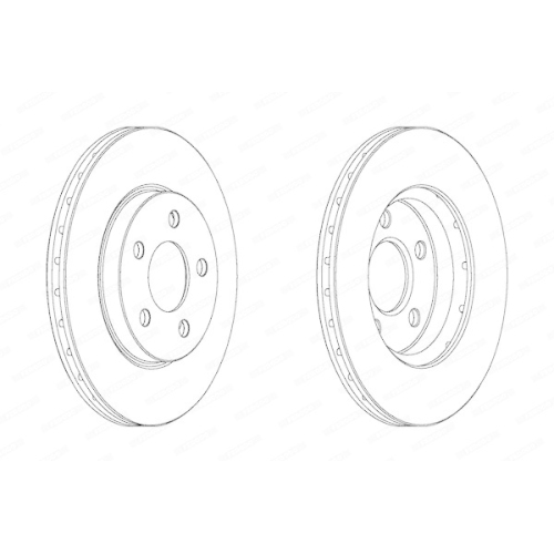 Ferodo 2X Bremsscheibe Vorderachse Premier für Chrysler Dodge Plymouth