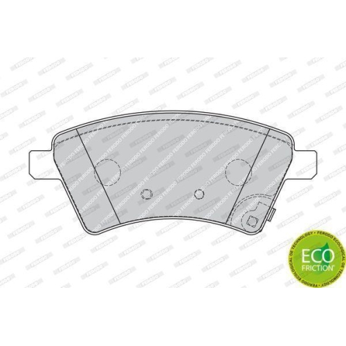 Bremsbelagsatz Scheibenbremse Ferodo FDB1875 Premier Eco Friction f&uuml;r Fiat