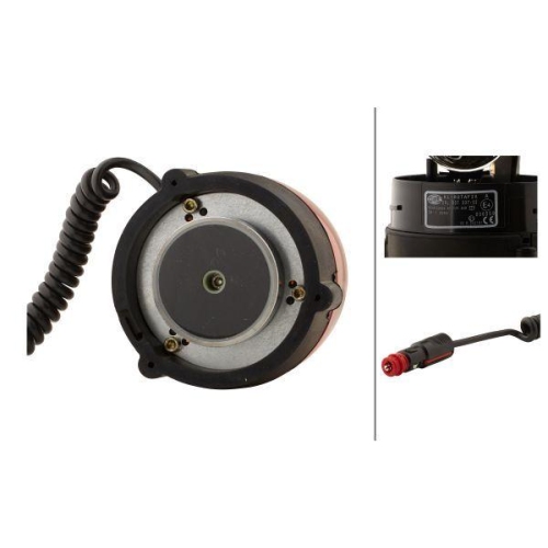 Rundumkennleuchte Hella 2RL 007 337-021 Rotafix für Audi Kässbohrer Mack Scania