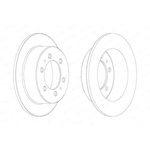 Bremsscheibe Ferodo DDF1400 Premier f&uuml;r Ssangyong Daewoo Hinterachse
