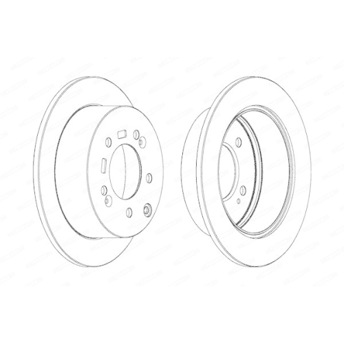 Bremsscheibe Ferodo DDF1945 Premier f&uuml;r Kia Hinterachse