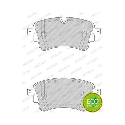 Bremsbelagsatz Scheibenbremse Ferodo FDB4617 Premier Eco Friction f&uuml;r Audi VW