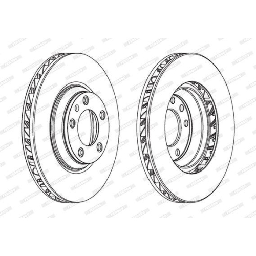 Bremsscheibe Ferodo DDF1408LC-1 Premier f&uuml;r Audi Porsche VW Vag