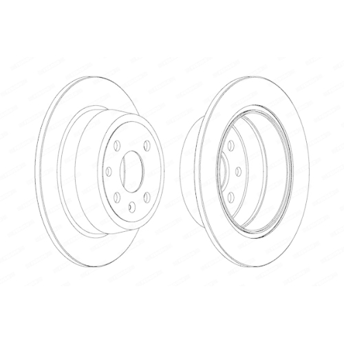 Ferodo 2X Bremsscheibe Hinterachse Premier f&uuml;r Opel Vauxhall General Motors