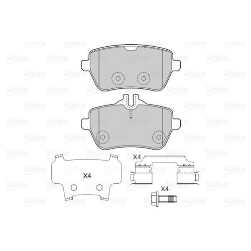 Bremsbelagsatz Scheibenbremse Valeo 601535 f&uuml;r Mercedes Benz Mercedes Benz