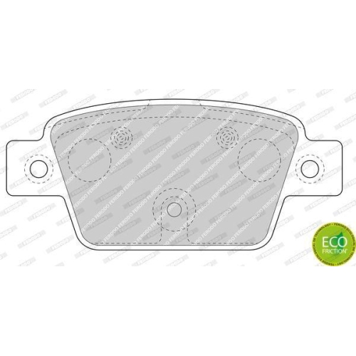 Bremsbelagsatz Scheibenbremse Ferodo FDB4829 Premier Eco Friction f&uuml;r Chrysler