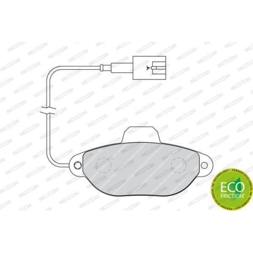 Bremsbelagsatz Scheibenbremse Ferodo FDB1944 Premier Eco Friction f&uuml;r Fiat Ford