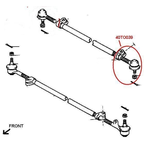 Spurstangenkopf Red-line 40TO039 f&uuml;r Toyota Lexus Vorderachse Links