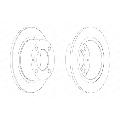 Bremsscheibe Ferodo DDF490 Premier für Citroën Peugeot Citroën/peugeot