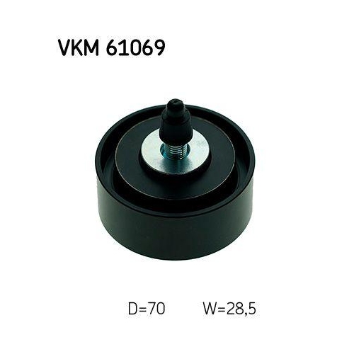 Umlenk /f&uuml;hrungsrolle Keilrippenriemen Skf VKM 61069 f&uuml;r Toyota Unten