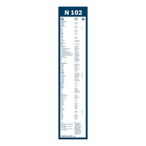 Wischblatt Bosch 3397011427 Twin für Vorne