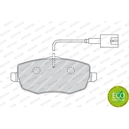 Bremsbelagsatz Scheibenbremse Ferodo FDB1976 Premier Eco Friction f&uuml;r Fiat