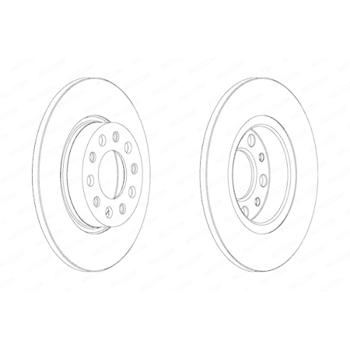 Bremsscheibe Ferodo DDF1452 Premier f&uuml;r Alfa Romeo Fiat Jeep Hinterachse