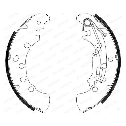 Bremsbackensatz Ferodo FSB4076 Premier f&uuml;r Fiat Hinterachse