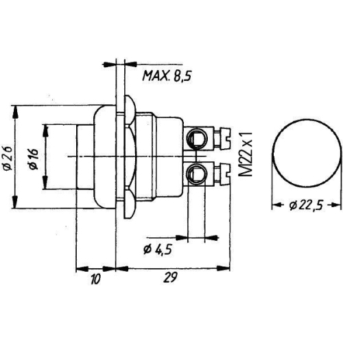 Z&uuml;nd /startschalter Hella 6JF 001 571-171 f&uuml;r