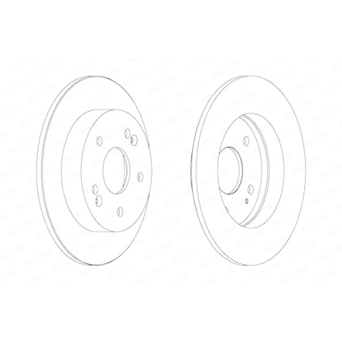 Bremsscheibe Ferodo DDF1483 Premier f&uuml;r Honda Hinterachse