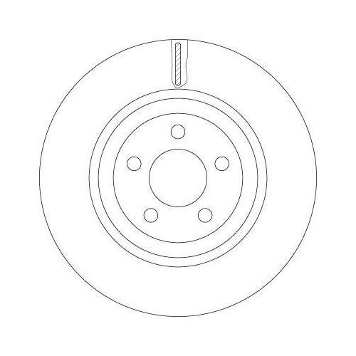 Bremsscheibe Trw DF6244S Trw Single f&uuml;r Chrysler Dodge Lancia Vorderachse