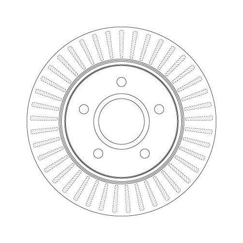 Bremsscheibe Trw DF6253S Trw Single f&uuml;r Chrysler Dodge Fiat Lancia Vorderachse