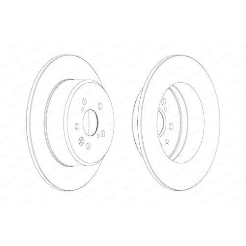 Bremsscheibe Ferodo DDF1489 Premier f&uuml;r Toyota Hinterachse