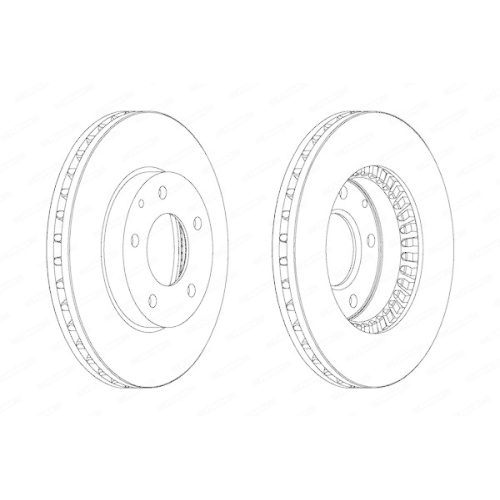 Bremsscheibe Ferodo DDF738 Premier f&uuml;r Mazda Mitsubishi Vorderachse