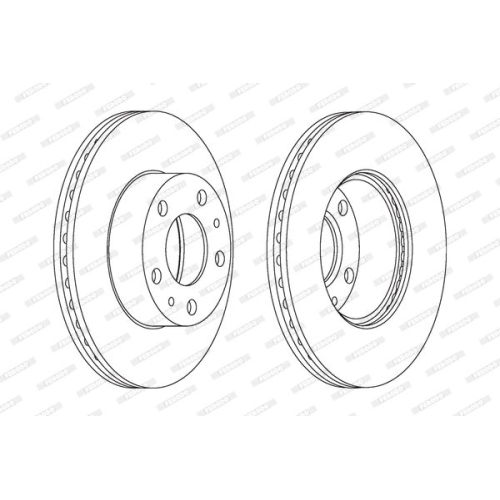 2 Bremsscheibe FERODO DDF767 PREMIER f&uuml;r Citro&euml;n FIAT PEUGEOT Citro&euml;n/PEUGEOT