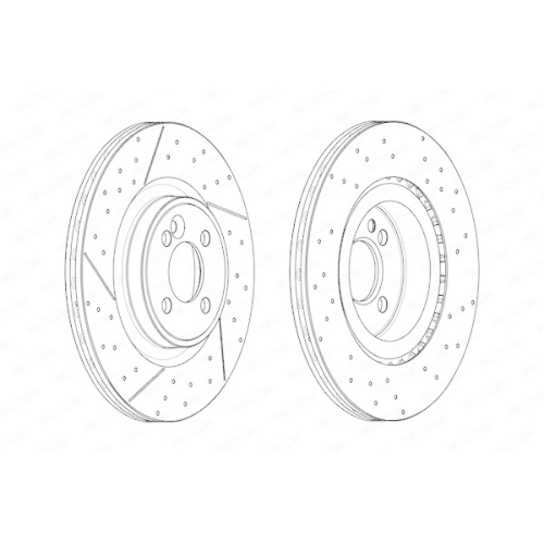 Bremsscheibe Ferodo DDF2121C Premier f&uuml;r Bmw Mini Vorderachse