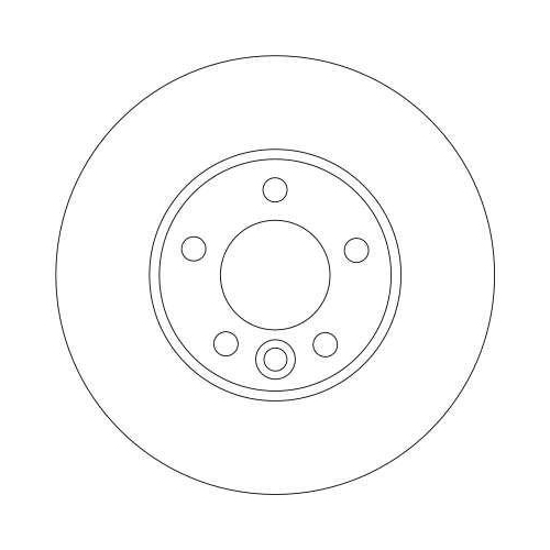 Bremsscheibe Trw DF4309S Trw Single f&uuml;r VW Vorderachse