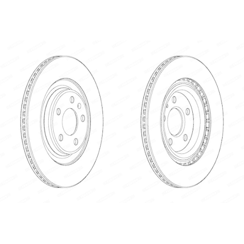 Bremsscheibe Ferodo DDF2383C Premier f&uuml;r Audi Porsche VW Hinterachse