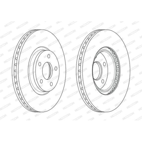 Bremsscheibe Ferodo DDF1835C-1 Premier f&uuml;r Ford Vorderachse