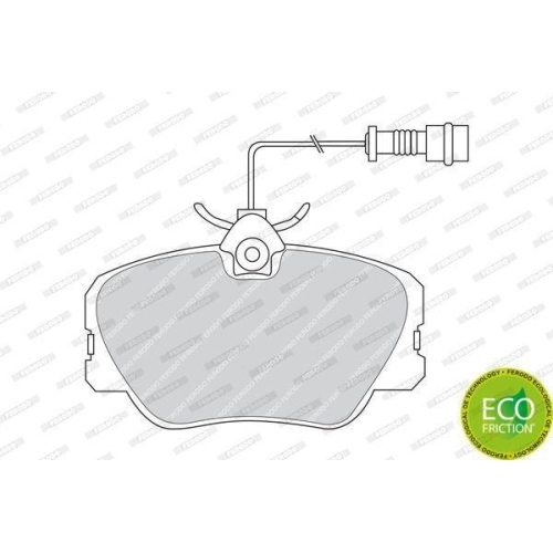 Bremsbelagsatz Scheibenbremse Ferodo FDB415 Premier Eco Friction f&uuml;r Vorderachse