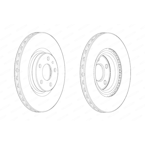 Bremsscheibe Ferodo DDF2329C Premier f&uuml;r Fiat Vorderachse