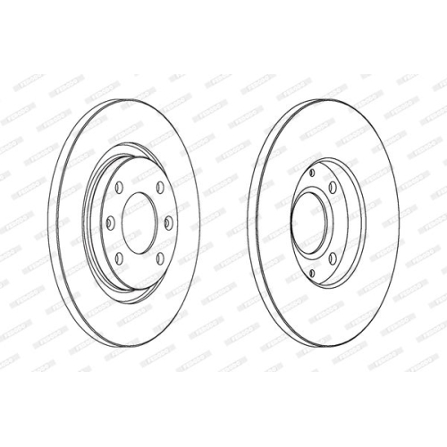 2 Bremsscheibe FERODO DDF1000 PREMIER f&uuml;r Citro&euml;n PEUGEOT Citro&euml;n/PEUGEOT