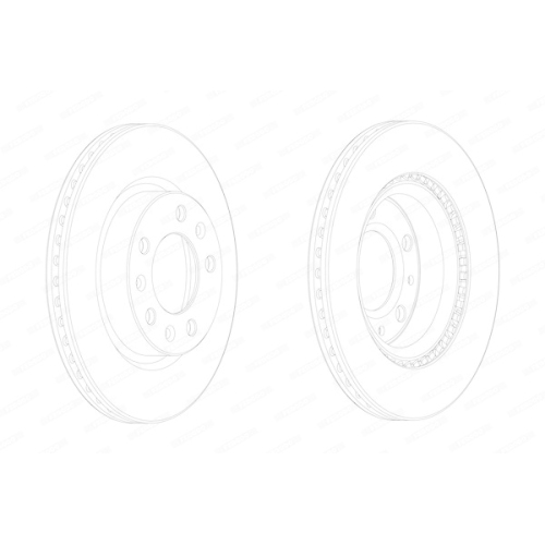 Bremsscheibe Ferodo DDF2413C Premier f&uuml;r Peugeot Vorderachse