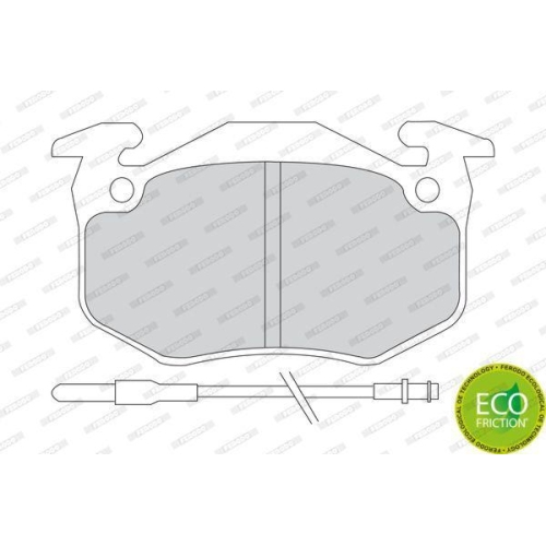 Bremsbelagsatz Scheibenbremse Ferodo FDB440 Premier Eco Friction f&uuml;r Renault