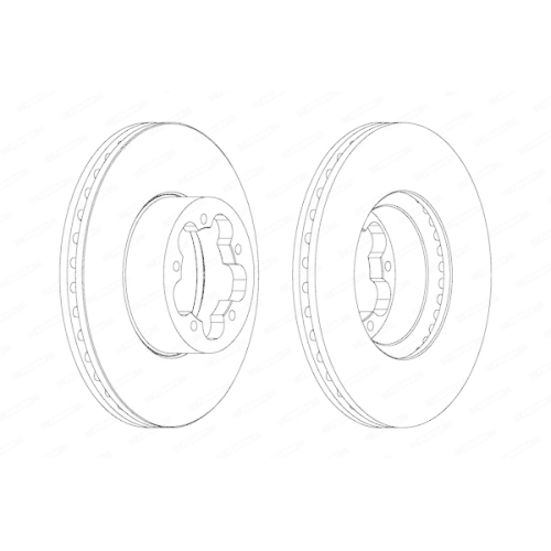 2 Bremsscheibe FERODO DDF1555 PREMIER f&uuml;r FORD, Vorderachse