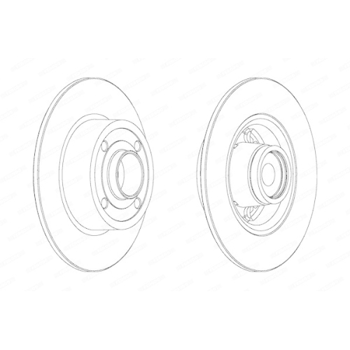 Bremsscheibe Ferodo DDF1571-1 Premier für Renault Hinterachse