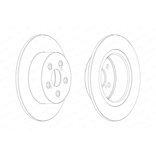 Ferodo 2X Bremsscheibe Hinterachse Premier f&uuml;r Toyota