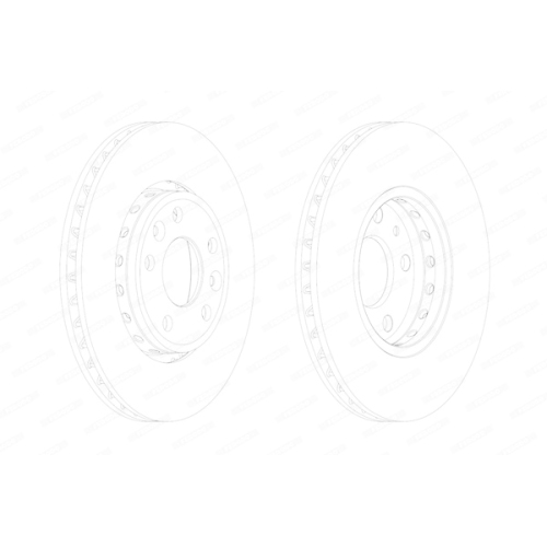 2 Bremsscheibe FERODO DDF1726 PREMIER f&uuml;r RENAULT, Vorderachse