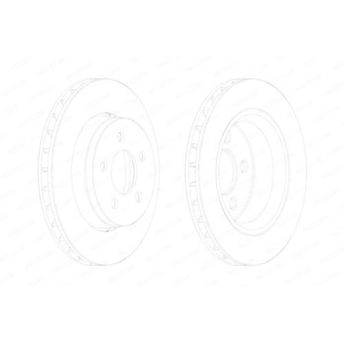 Bremsscheibe Ferodo DDF1759 Premier f&uuml;r Dodge Jeep Vorderachse