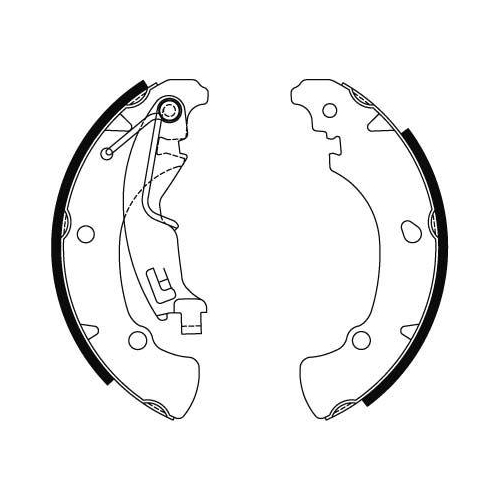 Bremsbackensatz Trw GS8488 für Fiat Lancia Hinterachse
