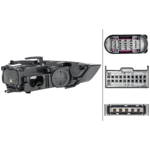 Hauptscheinwerfer Hella 1EL 354 840-011 f&uuml;r Audi Links