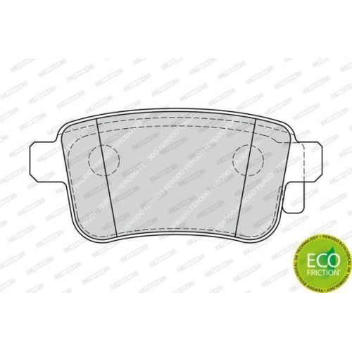 Bremsbelagsatz Scheibenbremse Ferodo FDB4186 Premier Eco Friction f&uuml;r Renault