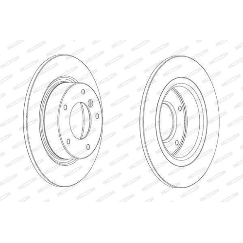 Brake Disc Ferodo DDF2123C Premier for Mini Rear Axle