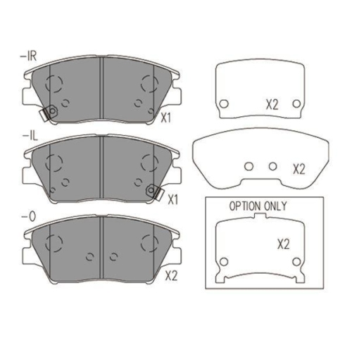 Bremsbelagsatz Scheibenbremse Red-line 27SS020 f&uuml;r Ssangyong Vorderachse