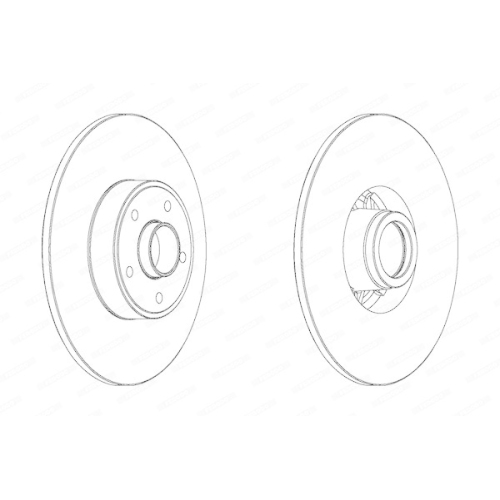 Bremsscheibe Ferodo DDF1386C-1 Premier f&uuml;r Renault Hinterachse